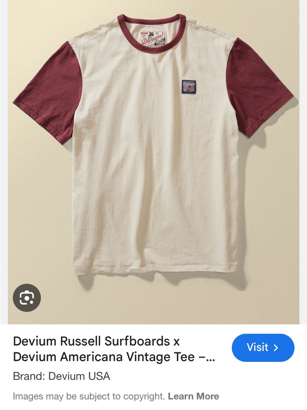 American Vintage Tee - Russell Surfboards x Devium USA